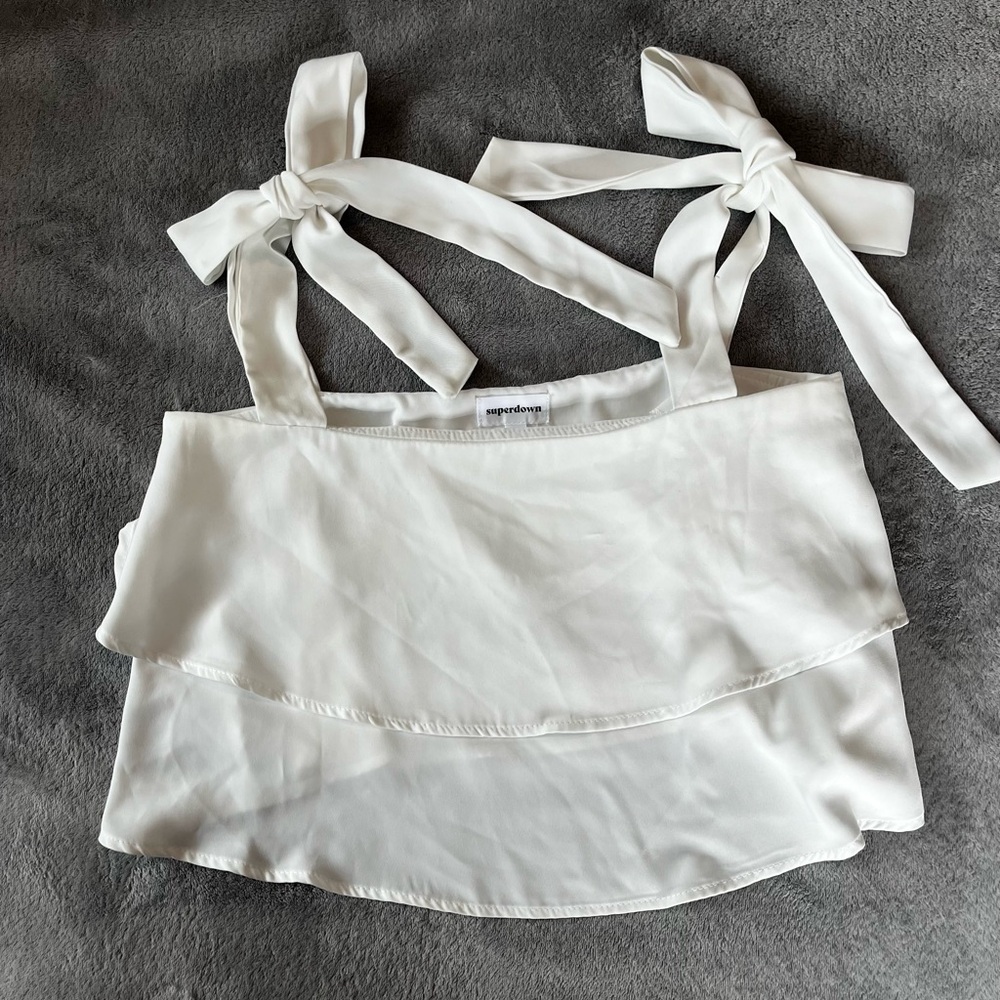 Superdown Double Layered Crop Top